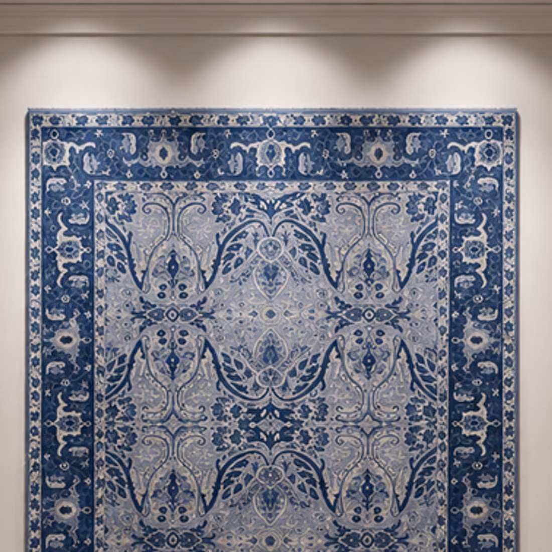 Indigo Geometry Flatweave, full piece