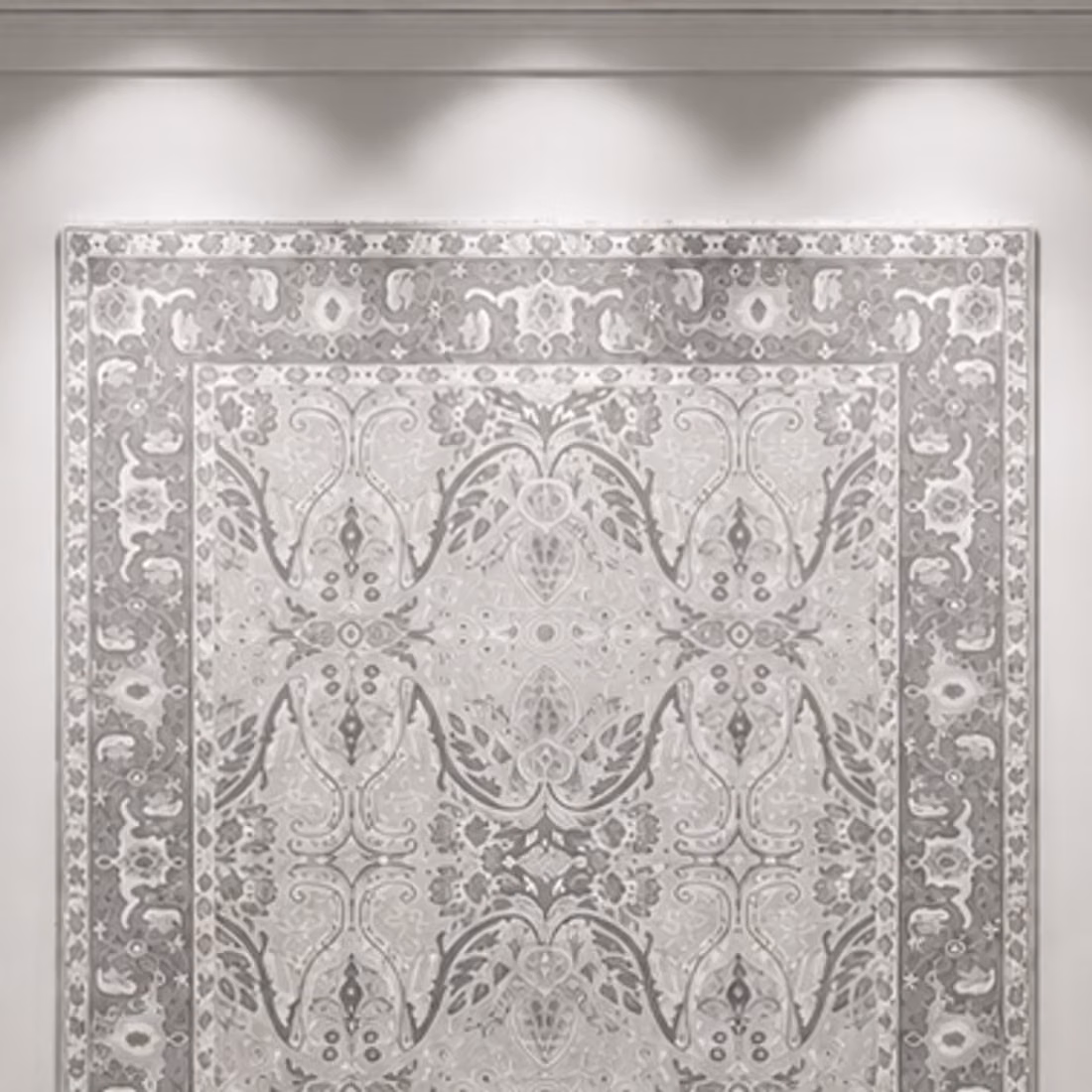 Mineral Grid Contemporary Rug, full piece