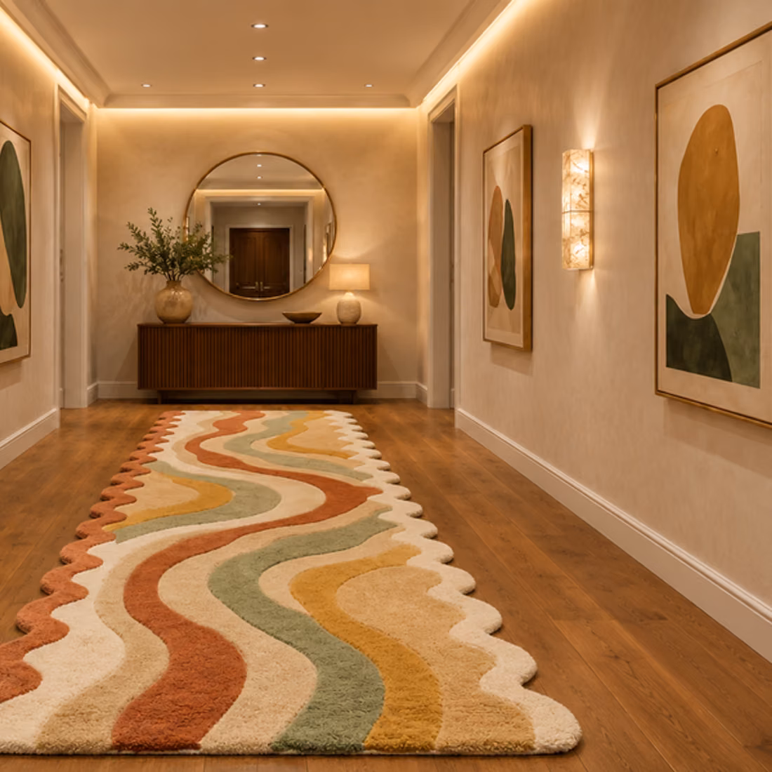Panipat Cotton Stripe Rug, full piece