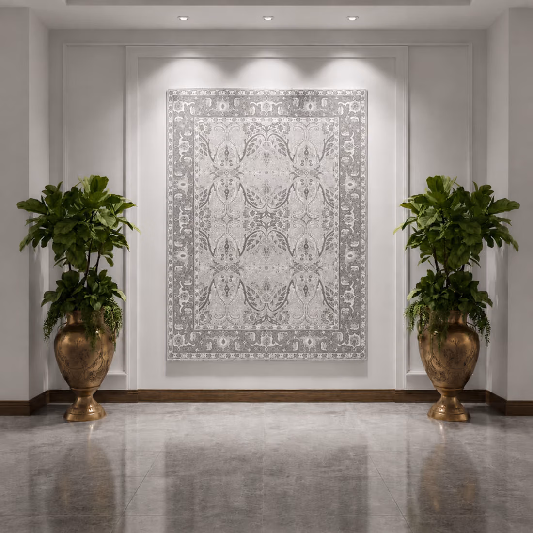 Sanganer Lattice Rug, full piece