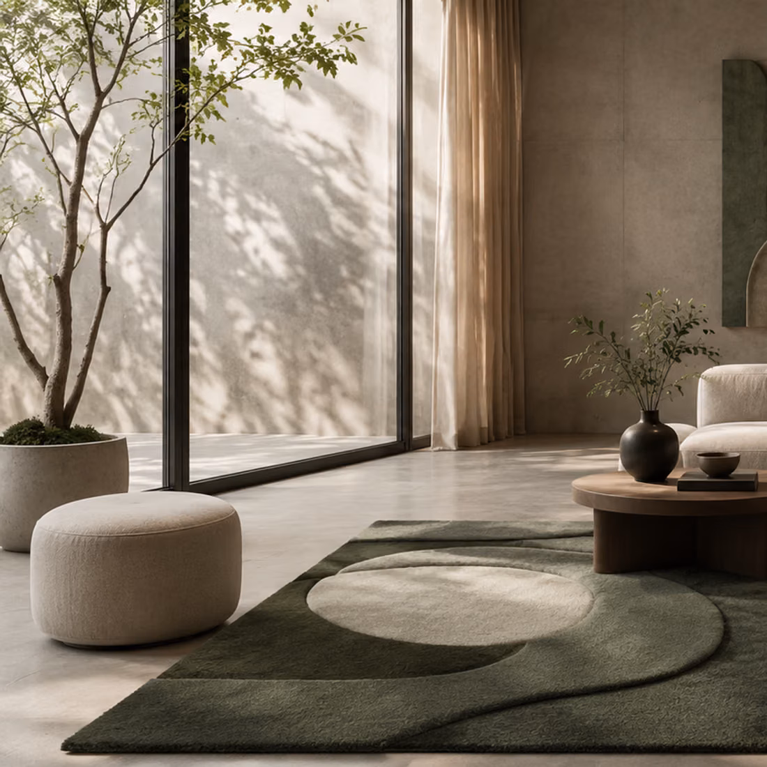 Terra Block Modern Rug, full piece
