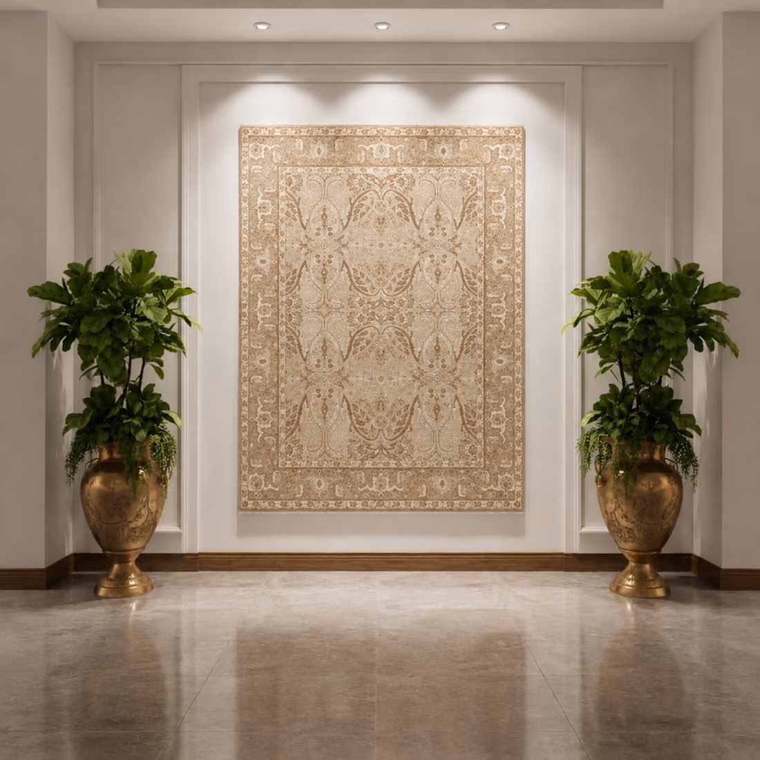 Bhadohi Classic Medallion Carpet, full piece